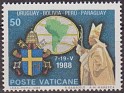 Vatican City State - 1989 - Characters - 50 Liras - Multicolor - Vatican, Pope, Juan Pablo II - Scott 845 - Papal Travels in Uruguay, Bolivia, Peru, Paraguay - 0